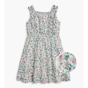J Crew Crewcuts Girls Floral Ruffle Strap Dress Cotton Spring Easter, 10